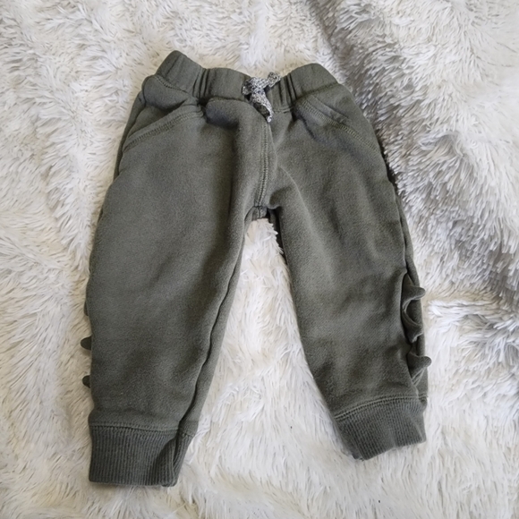Carter's Other - Carter's green dinosaur spikes pull on fleece lines sweatpants infant 12 months